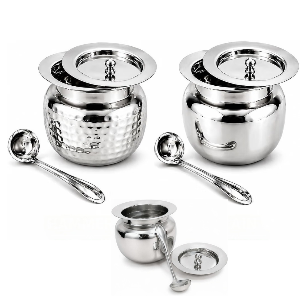 Stainless Steel Ghee Pot Apple