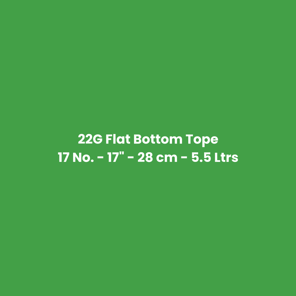 Stainless Steel Tope (Bhagona) 22G Flat Bottom